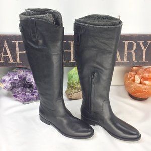 Ralph Lauren Jenessa Black Vachetta Milled Boots
